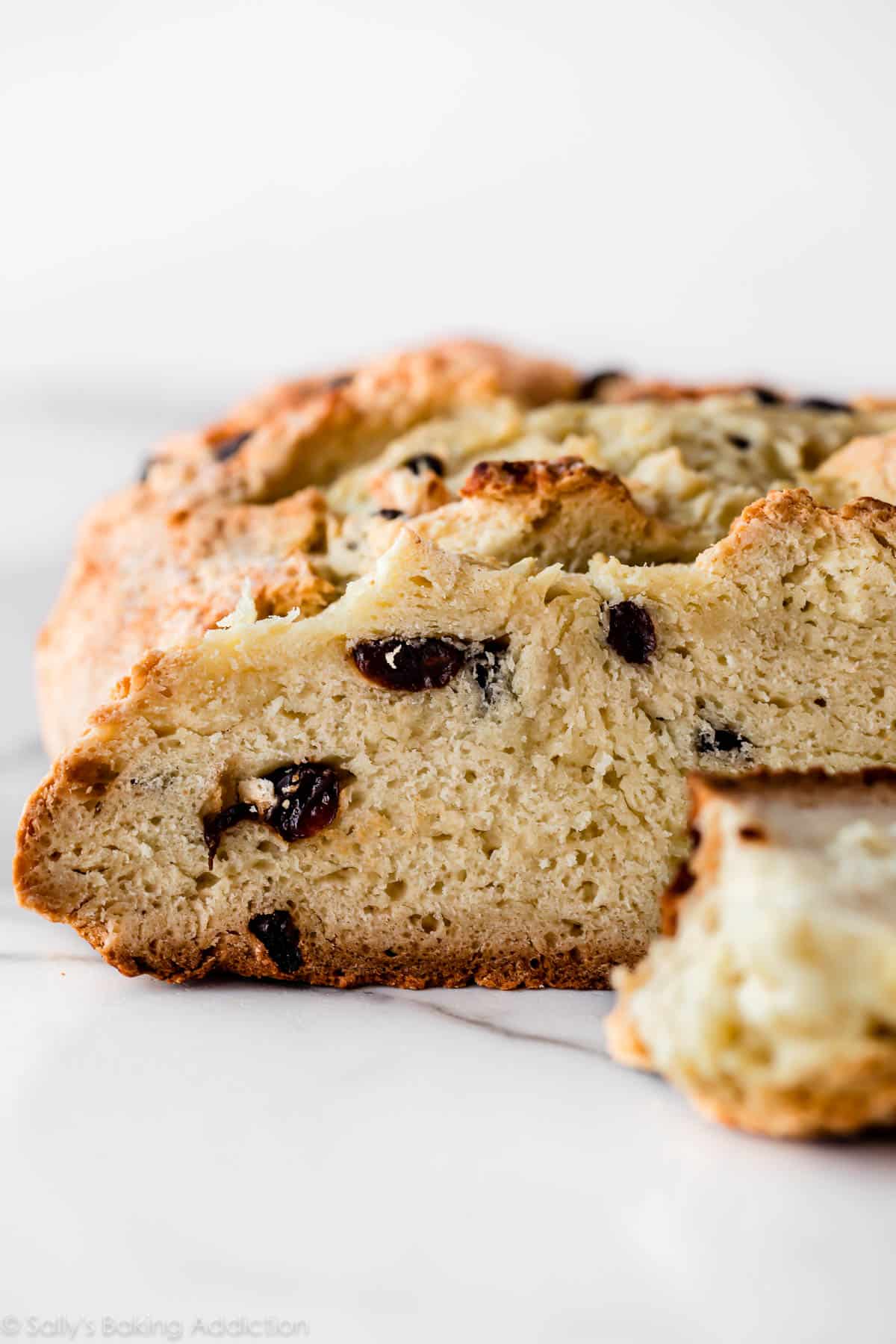 Irish soda bread cut into slices