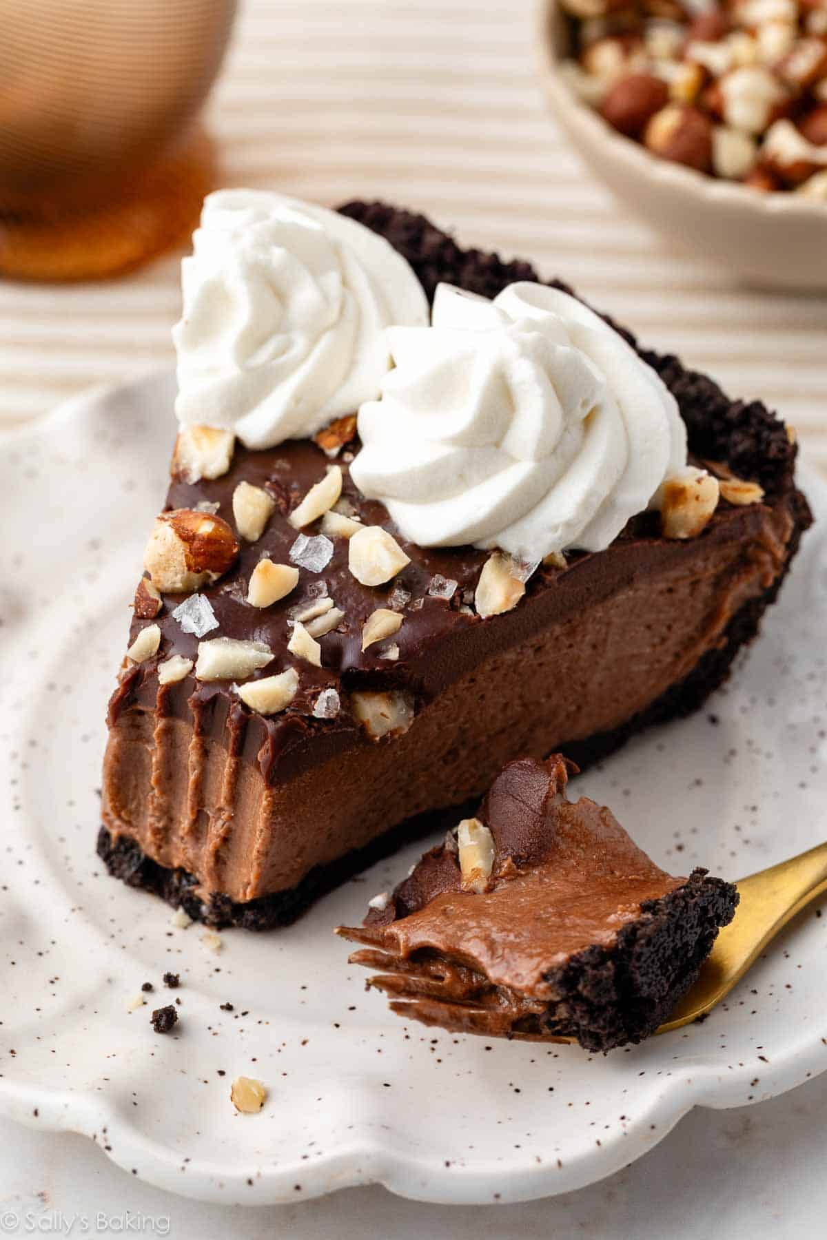 Nutella pie slice.